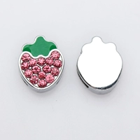 SL781-SINGLE 8 мм маленькая розовая алмазная клубника