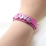 Полиуретановый браслет с буквами, металлический аксессуар, аксессуары