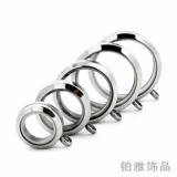 Стеклянный открывающийся кулон из нержавеющей стали, подвеска, 38mm, цвета киновари