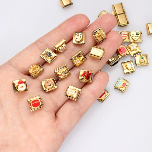 Золотой эластичный браслет на ногу из нержавеющей стали, аксессуар, Италия