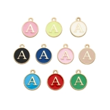 Металлическая двусторонная маленькая подвеска с буквами, ожерелье, браслет на ногу, ювелирный шарм, аксессуар, аксессуары