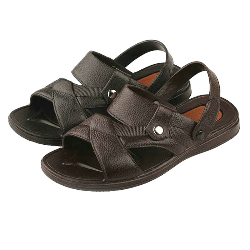 Summer sandals men's drag sandals beach slippers sandals driving dual-use shoes wear-resistant comfortable rubber waterproof shoes 3338