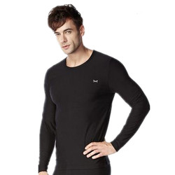 ຈັດສົ່ງຟຣີ Cat Man Underwear Thermal Velvet Men's Fleece Brushed Medium Thick Cotton Lycra Slim Bottoming Autumn Clothing