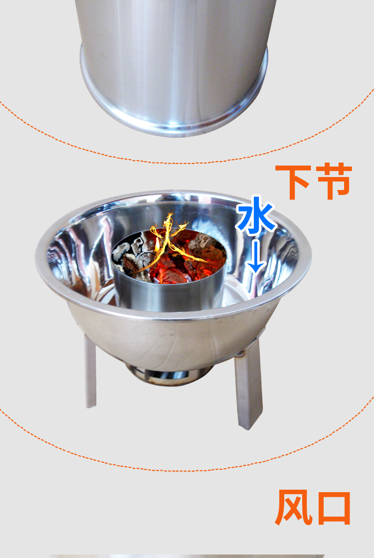 Bếp treo bằng thép không gỉ Lò nướng bằng lò nướng Carbon Lò nướng không khói màu xanh có công suất lớn Lò nướng ngoài trời - Bếp lò / bộ đồ ăn / đồ nướng dã ngoại bếp cồn