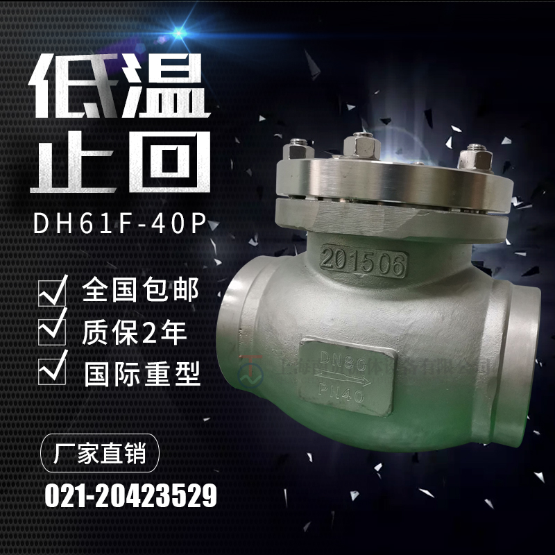 Low temperature check valve dn80 liquid nitrogen oxygen argon gas LNG ethylene -196 backstop valve backstop valve welding DH61F