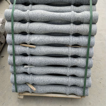 Marble granite embossed line carved balcony armrest guard rail railing stone column cylindrical fence stone engraving process