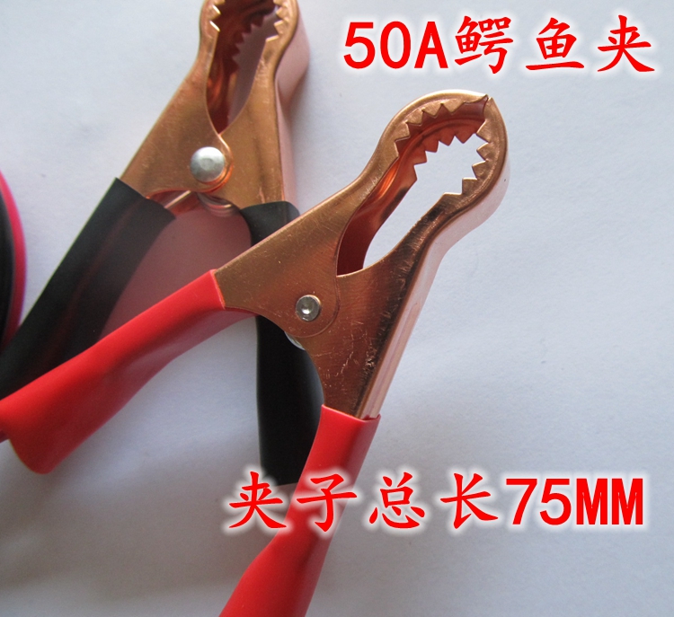 Xe biến tần gắn dây cáp mũi pin 50A kẹp tinh khiết 2,5 dây đồng vuông - Âm thanh xe hơi / Xe điện tử loa sub ô tô