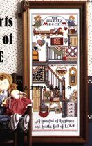 French DMC Cross embroidered self supporting piece drawings Print JL 113 Hearts full of love