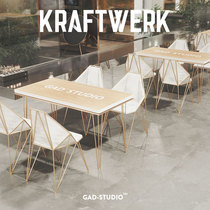 Net Red Milk Tea Shop Bar Snack Hotel Sweet Shop Coffee Hall Clear Dining Water Mill Stone Rockboard Table And Chairs Combination