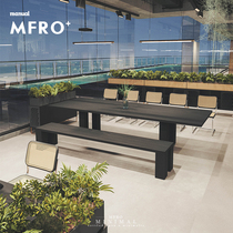 The Amazing Qi Wind Long Bench Long Table Meeting Table And Chairs Combined Real Wood Table Folk Rattan Chetto Chairs Negotiate Rest Area