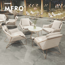 Light and luxurious modern reception for sale by guests in talks for a table of four chairs combined milk tea café lounge for relaxing sofas