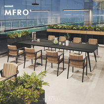 Solid wood meeting table long table chair combination fair guests table reception office large table strip table