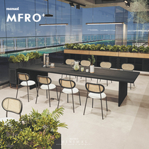 Lounge solid wood Long table in negotiation table and chairs Combined meeting Table Qi Feng Folk Juku Cane chair