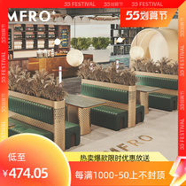 Clear Bar Teahouse Fire Pot Shop Catering West Restaurant Hotel Sofa Holder Set for commercial industrial wind and table chairs