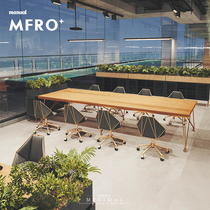 Modern solid wood meeting table long table and chairs combine talks to guest office reception desk restaurant Bar big table custom-made