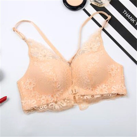 Set (không vòng thép phía trước khóa đồ lót) sexy thu thập vẻ đẹp trở lại ren áo ngực đồ lót womens mảnh duy nhất.