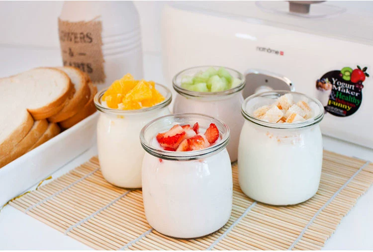 Ly thủy tinh tự chế sữa chua tự động Máy làm sữa chua nhỏ đa chức năng Máy làm sữa chua phô mai - Sản xuất sữa chua máy làm sữa chua chefman 12 cốc thủy tinh