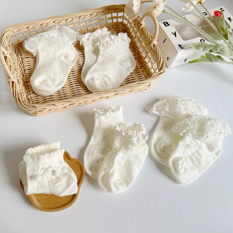 Little Black Tony Summer Socks for Ages 3-5/6-8/9-12, Breathable with Cute Lace Trim Little Black Tony Summer Socks for Ages 3-5/6-8/9-12, Breathable with Cute Lace Trim