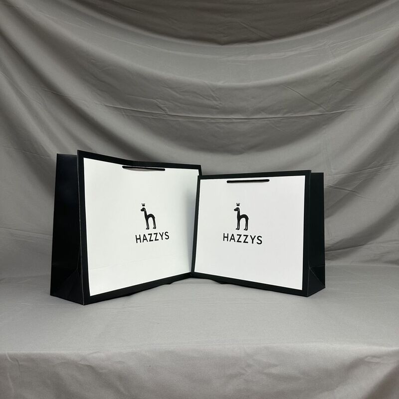 Counter Offline Same Classic Hazzys Haggis Kidsren's Paper Bag White Handbag Shopping Bag Gift Bag