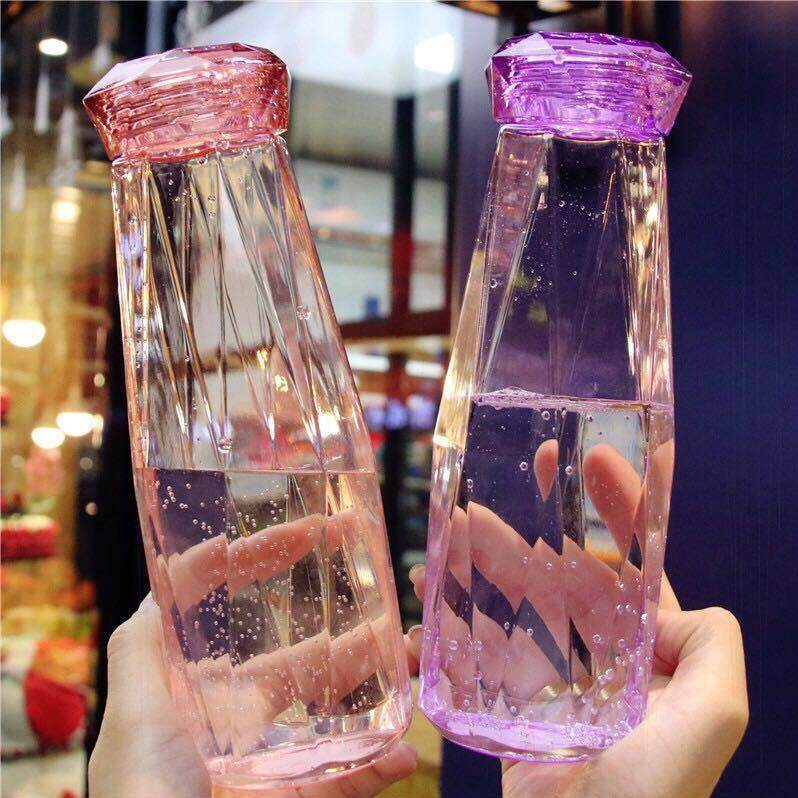 Children's water cup summer drink without straw Girl creative net red girl primary school student water bottle female forest department simple