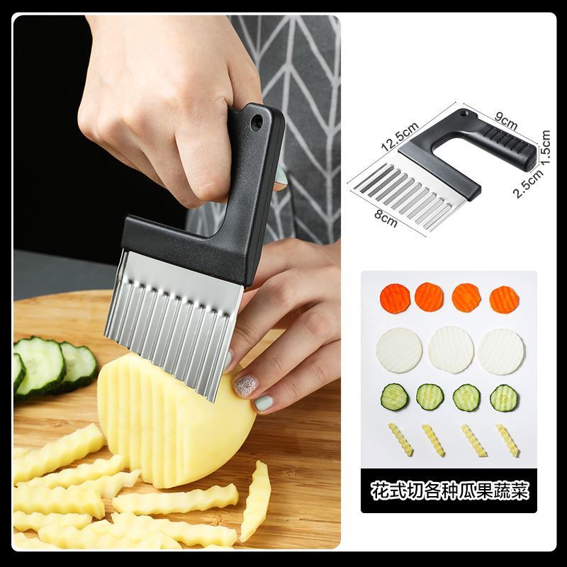 Luang potatoes Potato Wave Knife Fries Cutter Onion Chetto Potato Strips Cut-in-Article Chedine Divine Instrumental Commercial