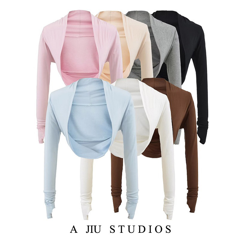 Pure and sexy style, hot girl, sun protection knitted sleeves, gray vest, short air-conditioning cardigan, outerwear, cover-up jacket