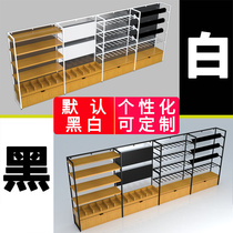 Mingchuang shelf against the wall single side of the island cabinet boutique display rack jewelry store adhesive hook display cabinet earrings display rack