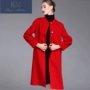 Áo khoác len nữ hai mặt 2019 mùa thu đông mới mới dài bằng tay áo len cashmere - Áo len lót đôi áo gió nữ