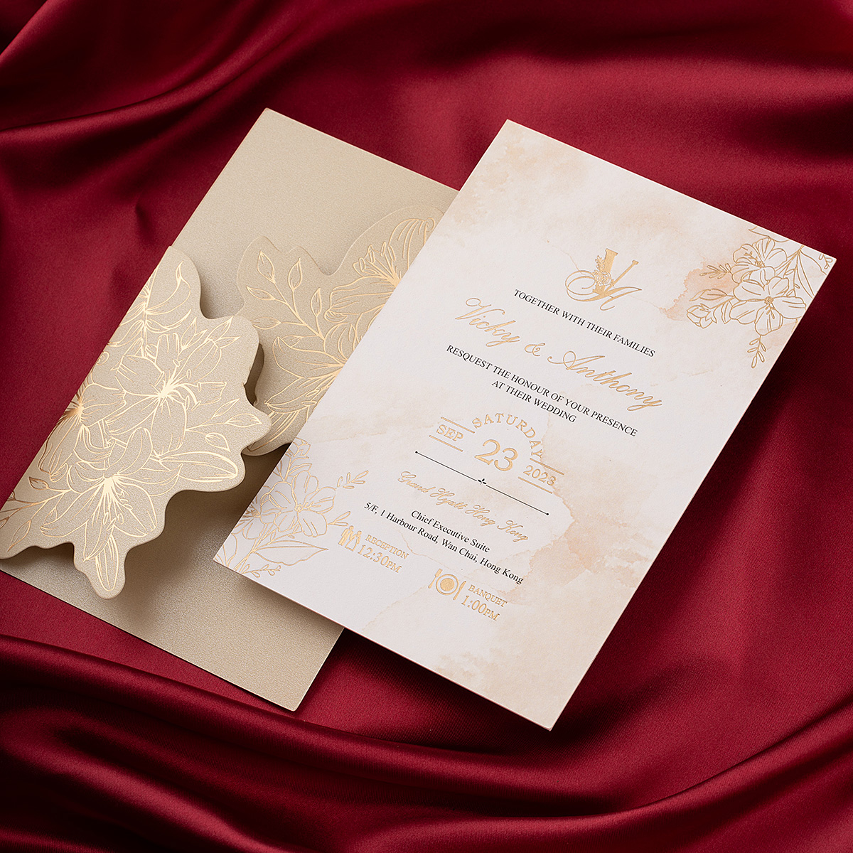 票根式烫金喜帖：中式婚礼的新潮流