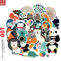 100 color animal stickers luggage luggage trolley suitcase stickers cartoon guitar skateboard computer stickers