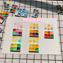 hb Holbein four seasons spring summer autumn and winter watercolor paint split