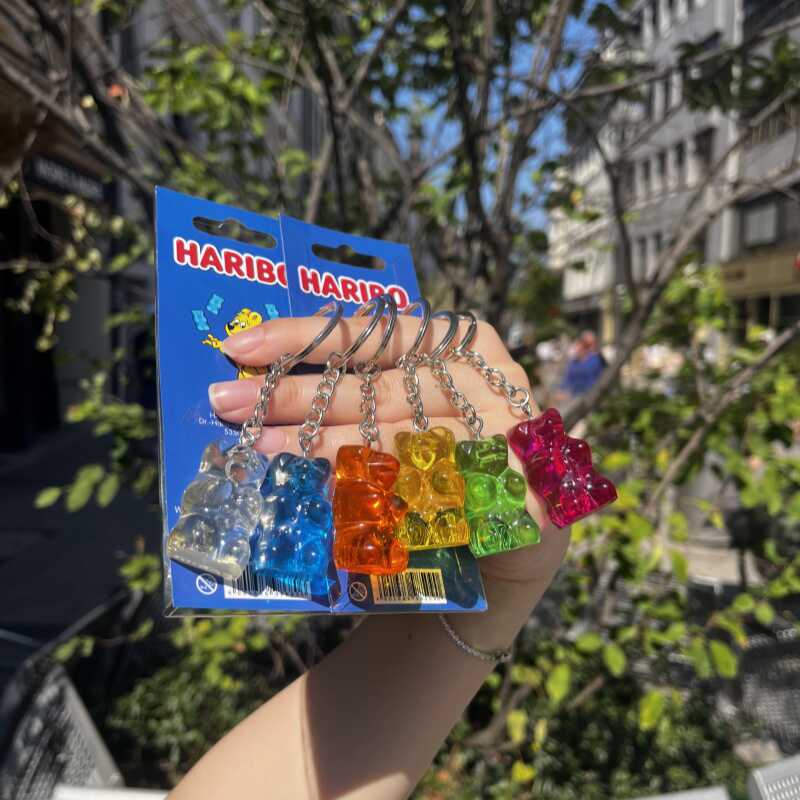 Gummy Bear Haribo Same Accessories DIY Jewelry Detachable Recombinant Keychain Resin Artificial Pendant Trend Gummy Bear Haribo Same Accessories DIY Jewelry Detachable Recombinant Keychain Resin Artificial Pendant Trend