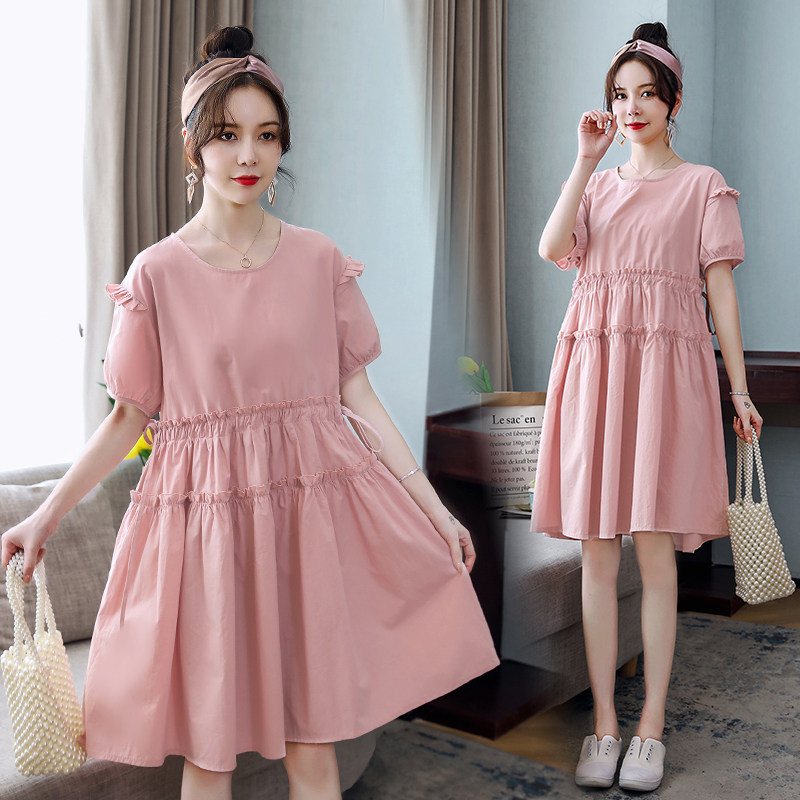 Pregnant Woman Summer Dress Foreign Dress 2022 New Gestational Woman Dress Summer Suit Nets Red Fashion Pregnant Woman Skirt Summer Blouse