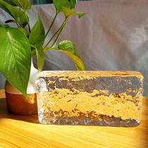 Solid ice crystal glass brick transparent bar partition wall square living room bedroom porch background exterior wall Crystal Screen