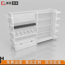 Youpin simple double-sided Nakajima shelf Mother and baby stationery department store Metal display rack Boutique display rack Display shelf