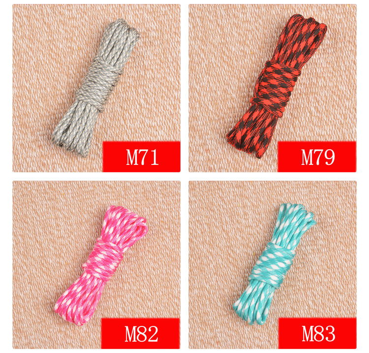 [9 mét] 4MM dây dù dệt tay vòng tay dây DIY vòng tay ngụy trang dây thừng dao dây đeo vòng tay dây 7 lõi - Vòng đeo tay Clasp vòng dâu tằm