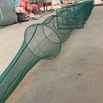 Ecological fishing guard length 7 meters fully sectioned three strands 6 mm mesh 33 height 43 width 17 sections 12 ports with sinker for fishing gear