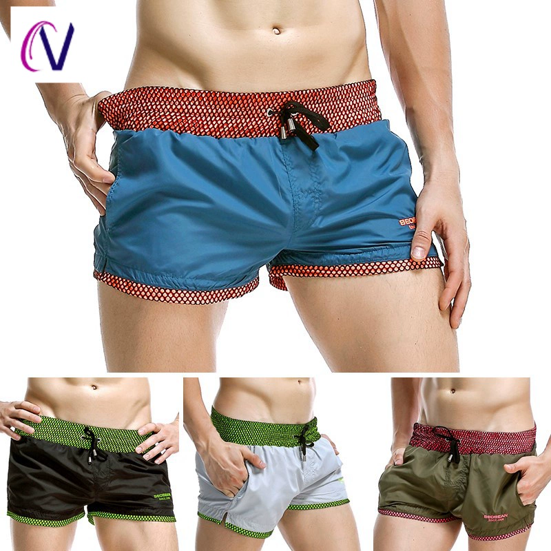 Quần bơi nam sexy, chống ngượng ngùng, thể hiện sự phấn khích tột độ, áo tắm, quần đi biển, thương hiệu thủy triều, kỳ nghỉ bên bờ biển - Quần bãi biển