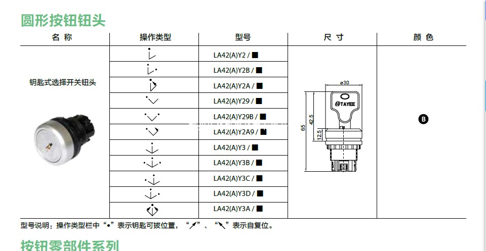 Shanghai Tianyi 22 with lamp button LA42 (A) Y2B reset point motion button to start LED