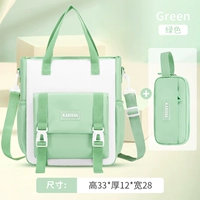 Зеленый пенал, сумка для учебы