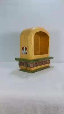 Traditional Chinese shrines, imperial yellow wood inlaid jade horizontal shrines, small shrines, mini shrines can be made at the top