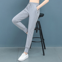 Cotton casual high waist Haren pants children 2021 new foreign style fashion show high thin straight trendy trousers