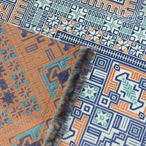Guangxi Zhuang characteristic fabric Zhuang brocade pattern clothing curtain wall decoration material large sheet fabric ethnic face u