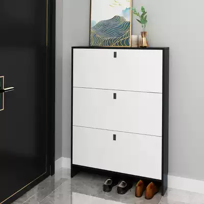 Ultra-thin shoe cabinet simple modern household economy simple flip shoe cabinet 17cm door small apartment narrow space