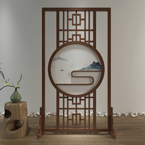 Chinese zen screen partition occlusion decoration Living room tea room study bedroom semi-permeable household simple entrance screen