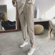 Gray woolen cigarette pants women's autumn and winter 2022 new style small feet nine-point large size slim casual straight-leg granny pants