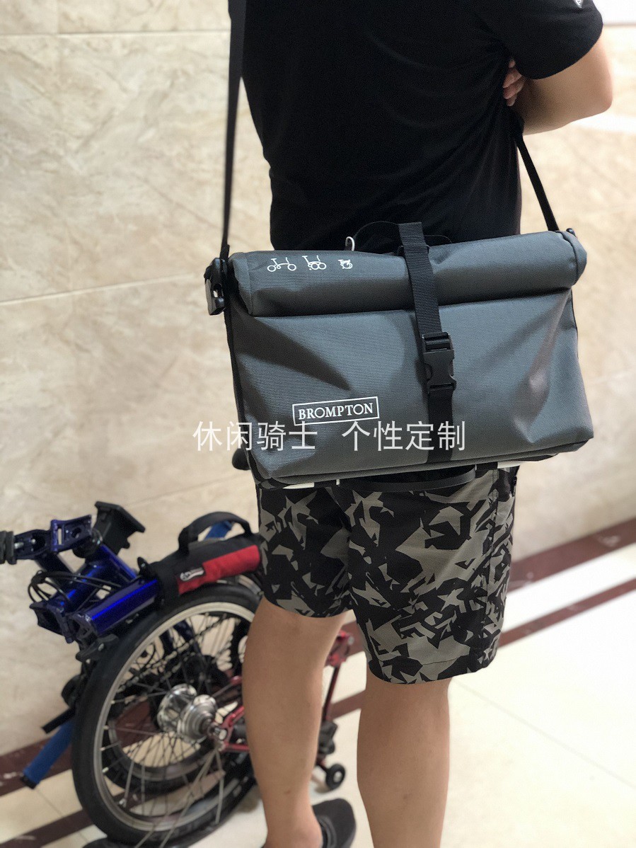 Brompton Head Bag Small Cloth Daily Bag Roll Mouth 1st Bag Rider Commuter Bag Casual Bag (non-original plant)