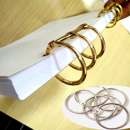 New Pint Notebook Loose-leaf Binder bookbinder Clasp Silver Single Ring Golden Champagne Triple Serial Keyring