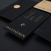 Original wedding business invitations high-end bronzing custom company opening event celebration invitations business invitations