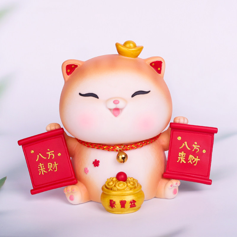 2021 New Merchants Cat Deposit Money Pot Children Cute Anti-Fall Deposit Money Cylinder Can Deposit RED DEPOSIT MONEY SILO